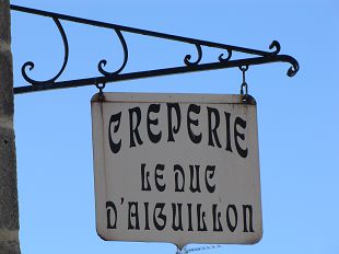 Enseigne de Crèperie